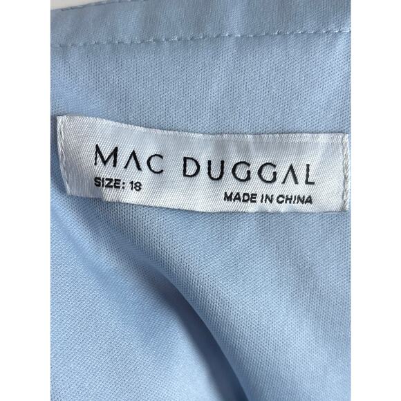 B58 Mac Duggal Long Sleeve Midi Dress Womens 18 Floral Embellished Wedding - Picture 9 of 10